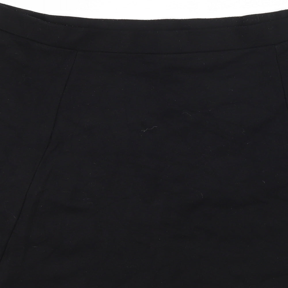 George Womens Black  Jersey Flare Skirt Size 16