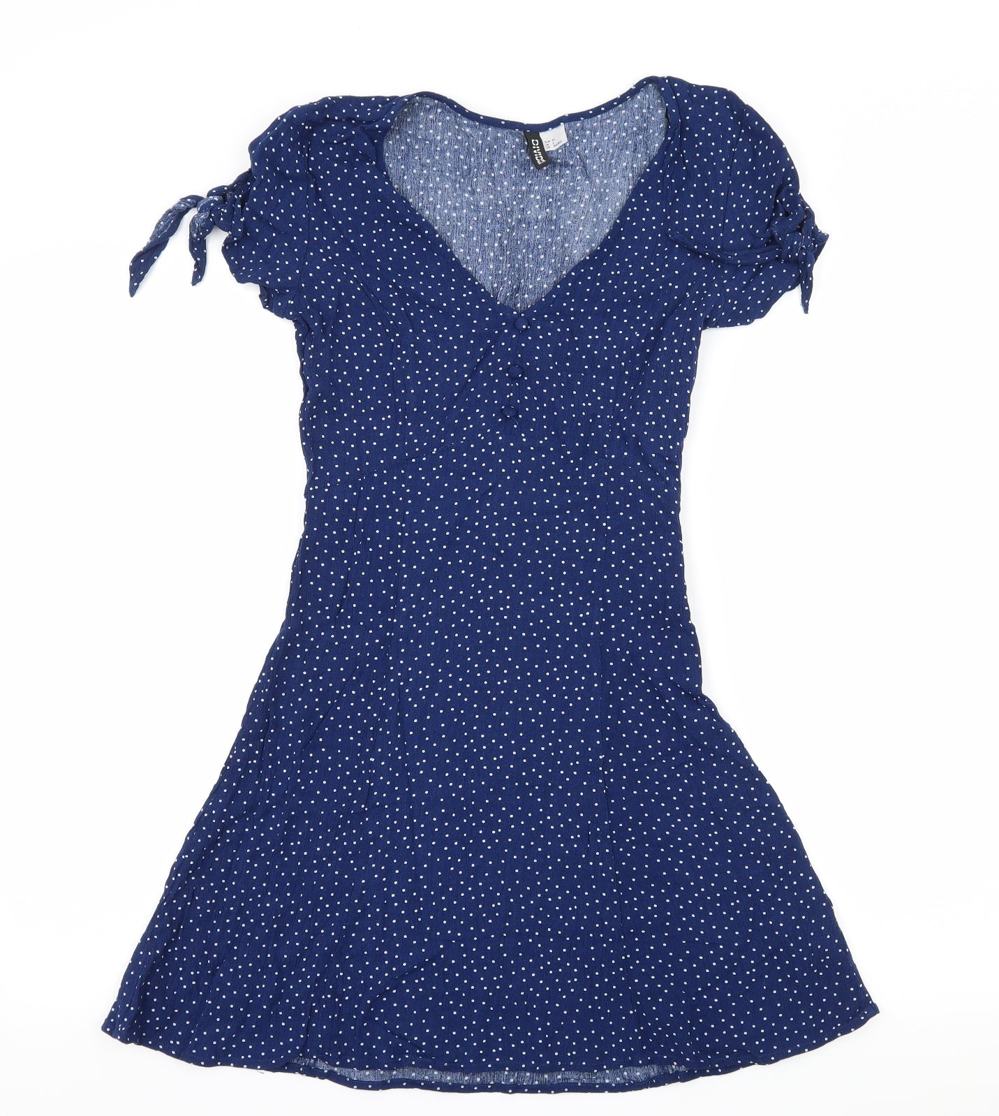 Divided by H&M Womens Blue Polka Dot  Skater Dress  Size 6