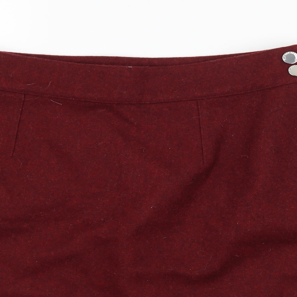 Tommy Hilfiger Womens Red Geometric  A-Line Skirt Size S