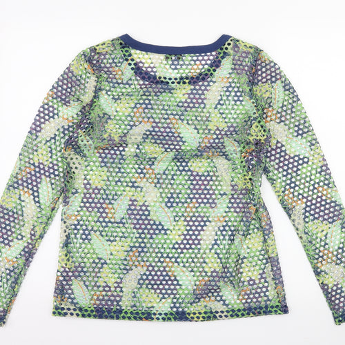 NEXT Womens Black Floral  Basic T-Shirt Size 10  - Fish net