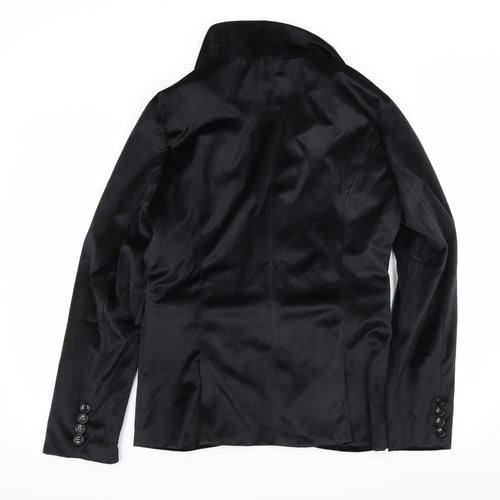Jushden Womens Black  Velvet Jacket Blazer Size XL