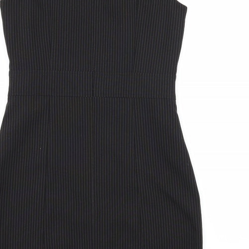 Papaya Womens Black Striped  A-Line  Size 12