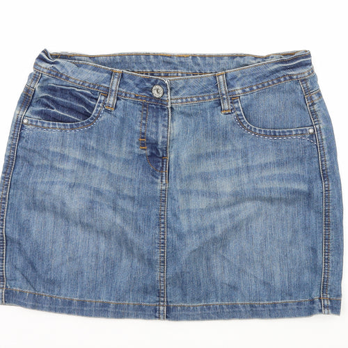 George Womens Blue  Denim A-Line Skirt Size 12