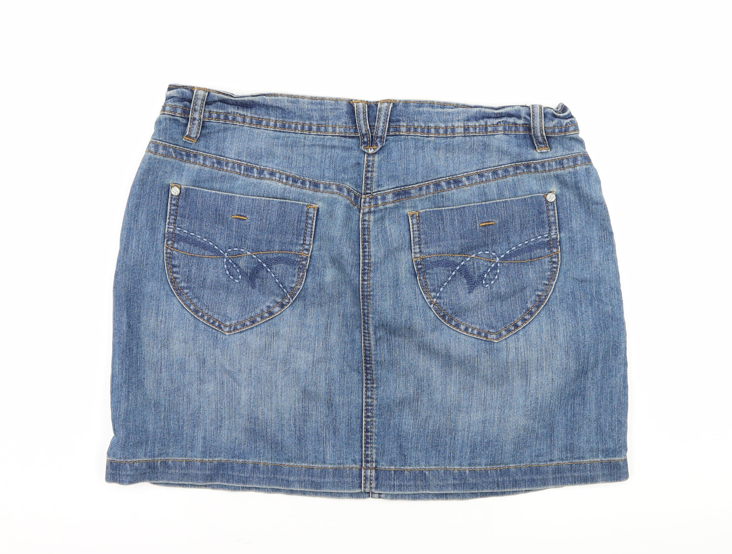 George Womens Blue  Denim A-Line Skirt Size 12