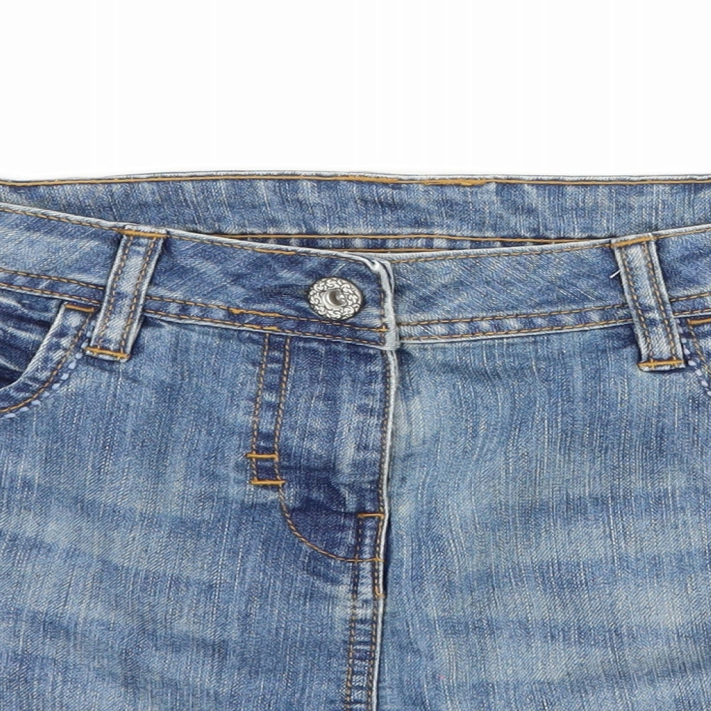 George Womens Blue  Denim A-Line Skirt Size 12