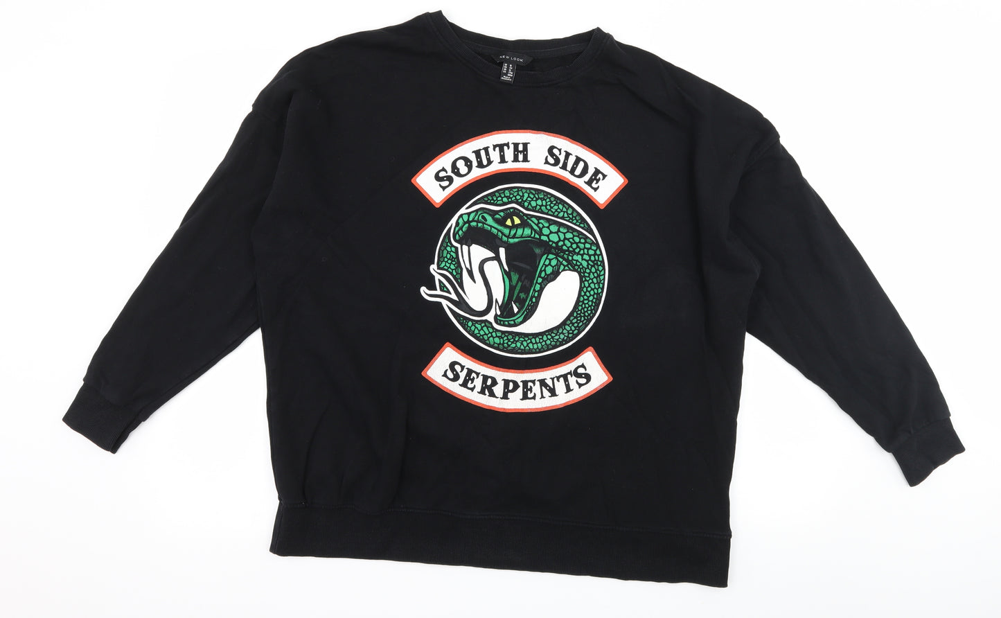 New Look Womens Black  Jersey Pullover Sweatshirt Size 16  - South Side Serpents