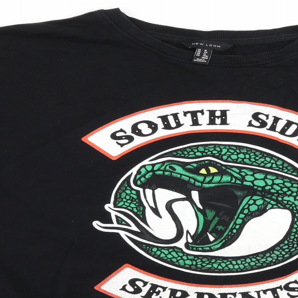 New Look Womens Black  Jersey Pullover Sweatshirt Size 16  - South Side Serpents