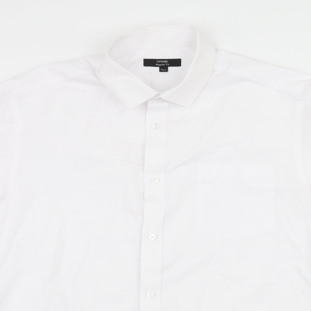 George Mens White    Dress Shirt Size 16.5