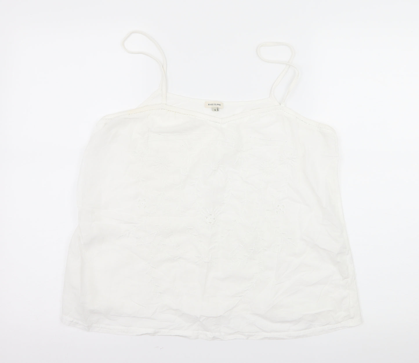 River Island Womens White   Camisole Tank Size 16