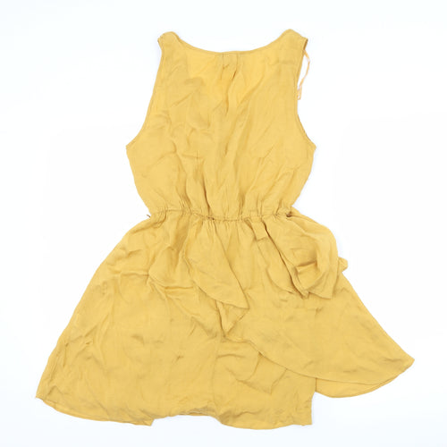 Miss Selfridge Womens Yellow   Skater Dress  Size 12