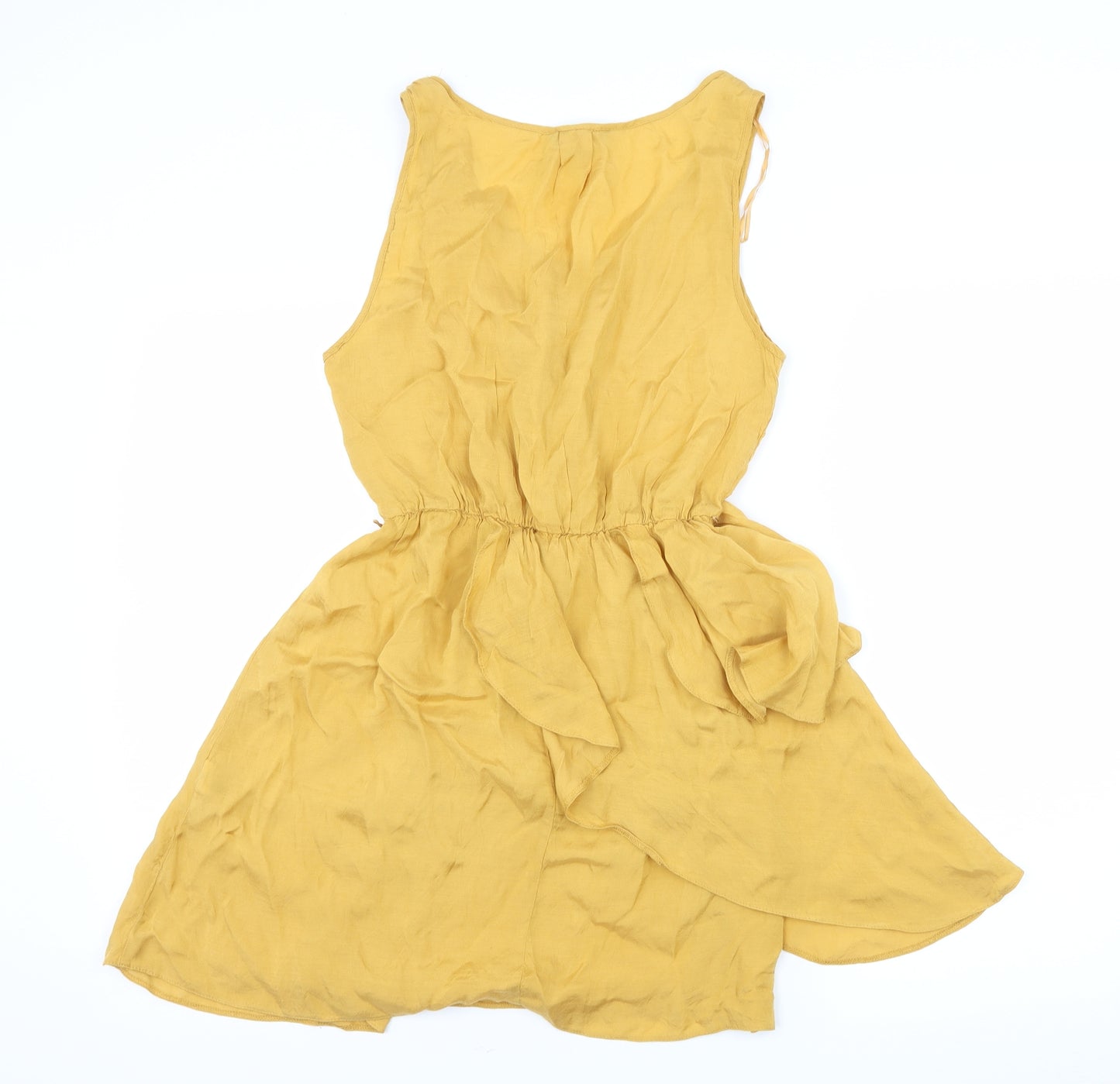 Miss Selfridge Womens Yellow   Skater Dress  Size 12