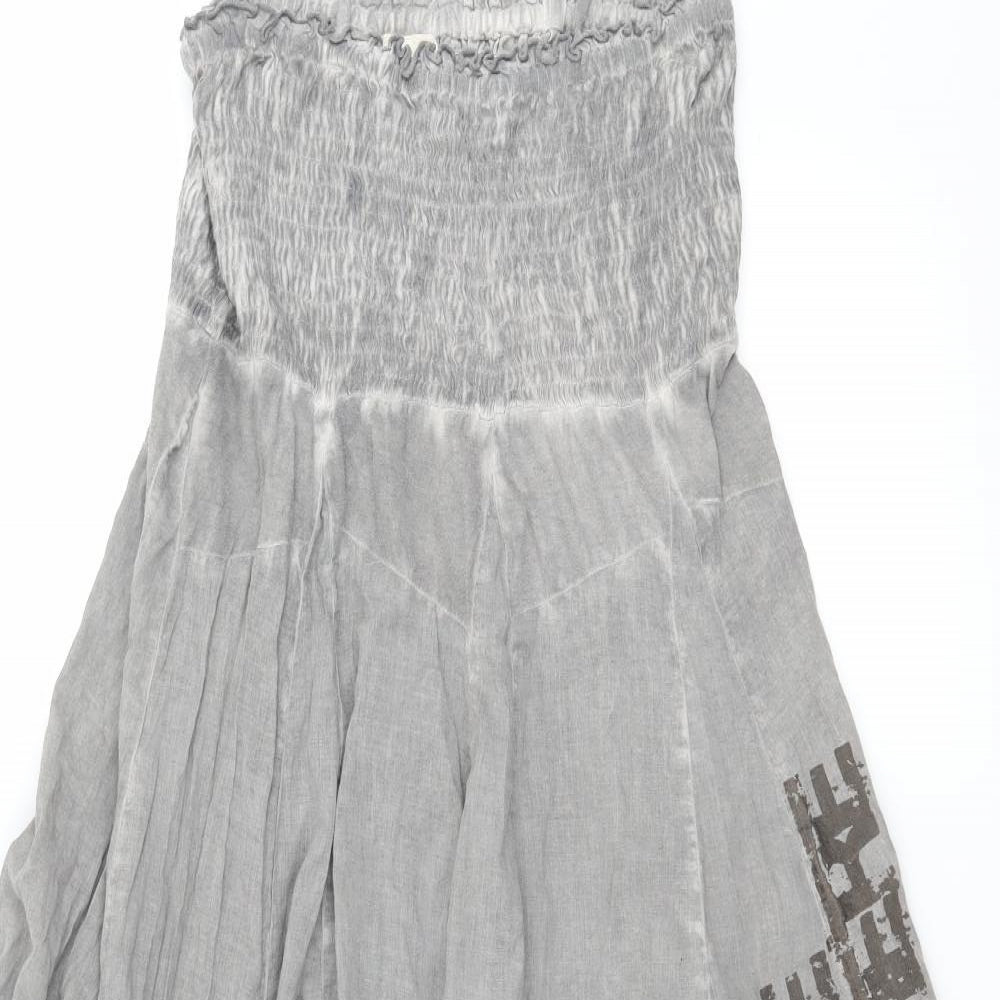 Miso Womens Grey   Fit & Flare  Size 12  - Trends are everywhere