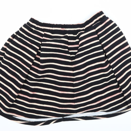 NEXT Womens Black Striped  Flare Skirt Size 14