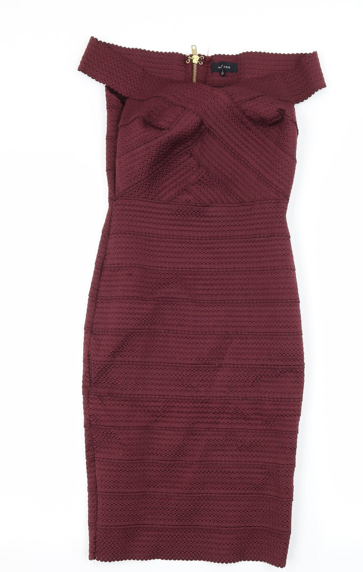 New Look Womens Red Bodycon Size 8