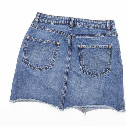 Miss Selfridge Womens Blue  Denim A-Line Skirt Size 10