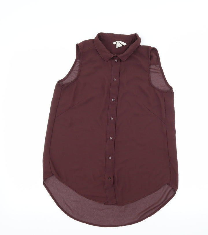 H&M Womens Brown Basic Blouse Size 4