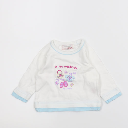Early days Girls White   Basic T-Shirt Size 3-6 Months