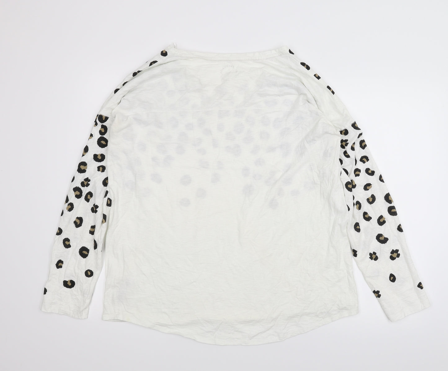 NEXT Womens Beige Animal Print  Basic Blouse Size 18
