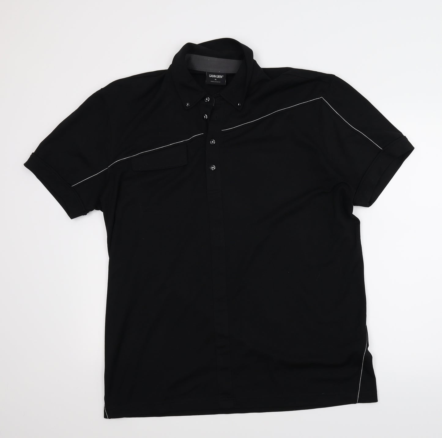 Galvin Green Mens Black    T-Shirt Size XL