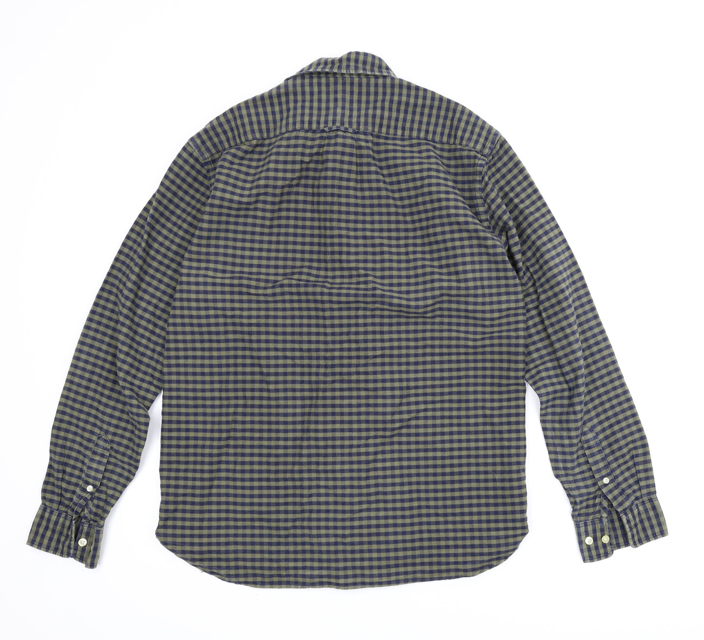 H&M Mens Green Check   T-Shirt Size M