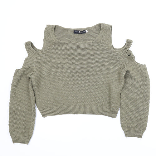 Pretty Twisted Womens Green   Pullover Jumper Size S
