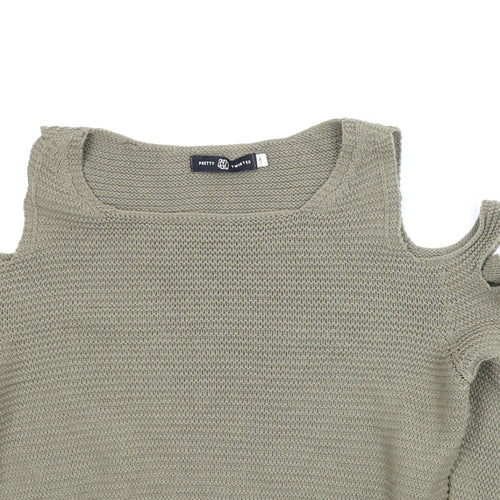 Pretty Twisted Womens Green   Pullover Jumper Size S