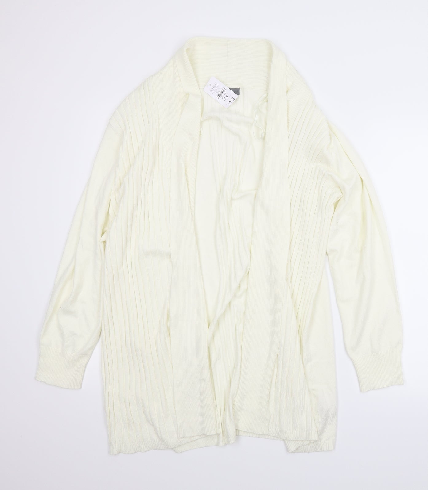 Nutmeg Womens White   Cardigan Jumper Size 22