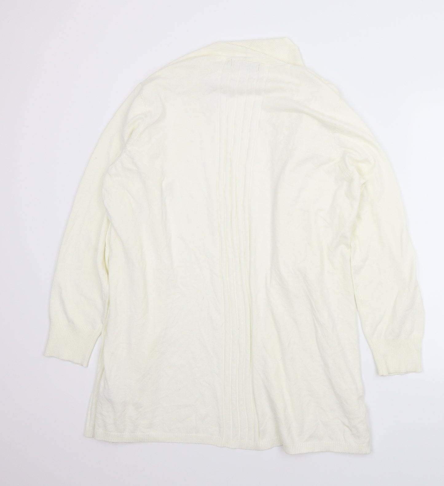 Nutmeg Womens White   Cardigan Jumper Size 22