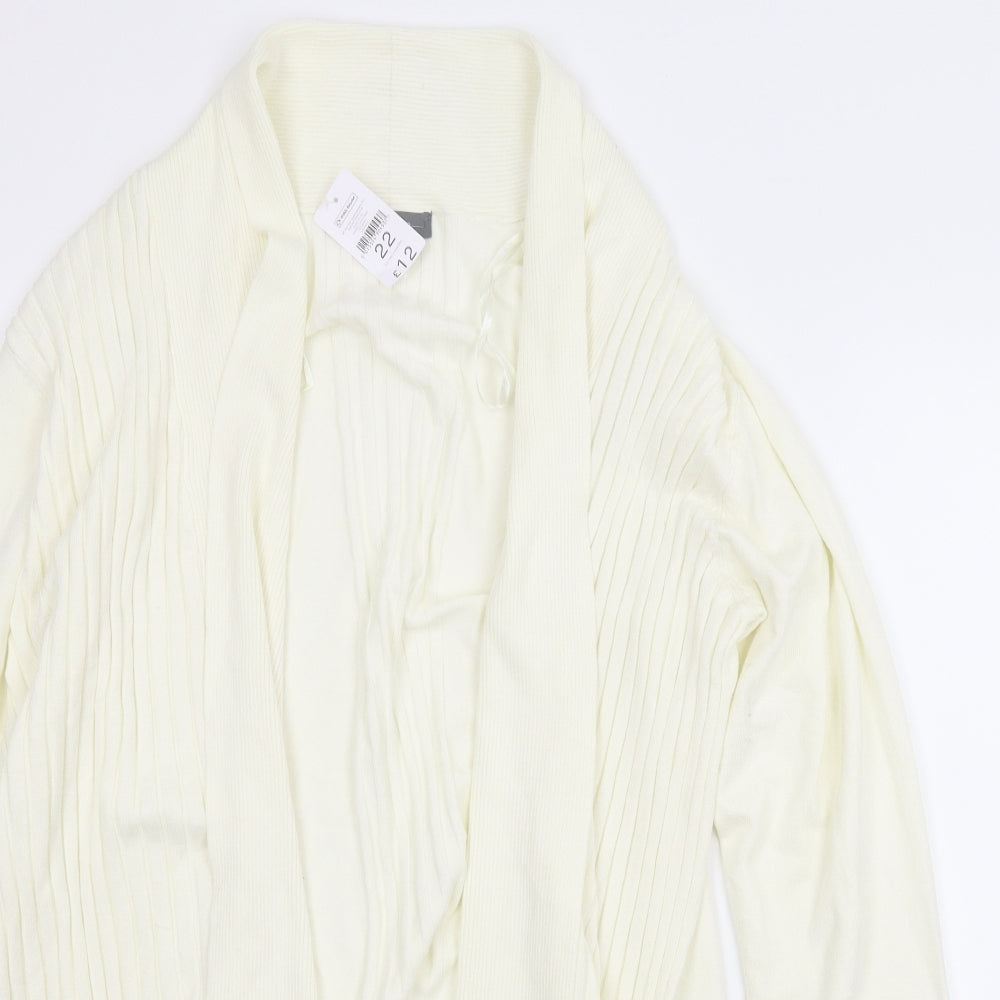 Nutmeg Womens White   Cardigan Jumper Size 22
