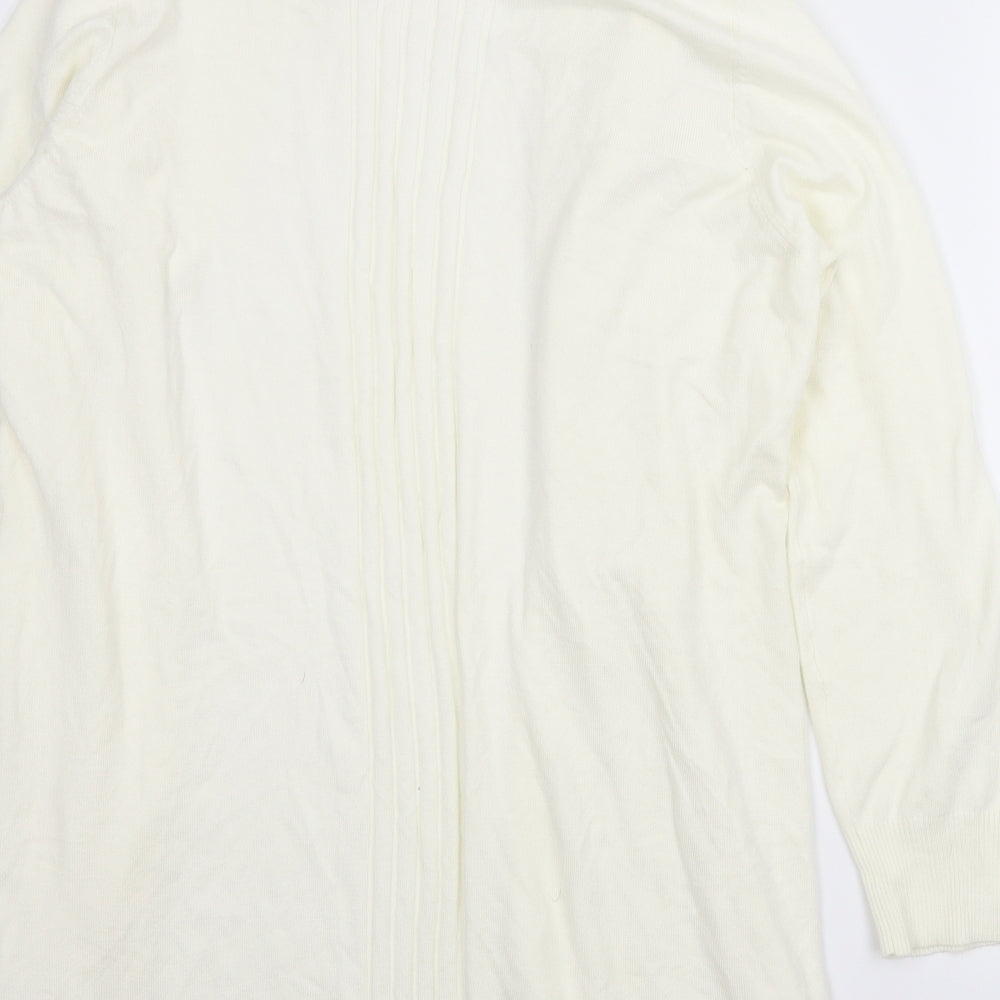 Nutmeg Womens White   Cardigan Jumper Size 22
