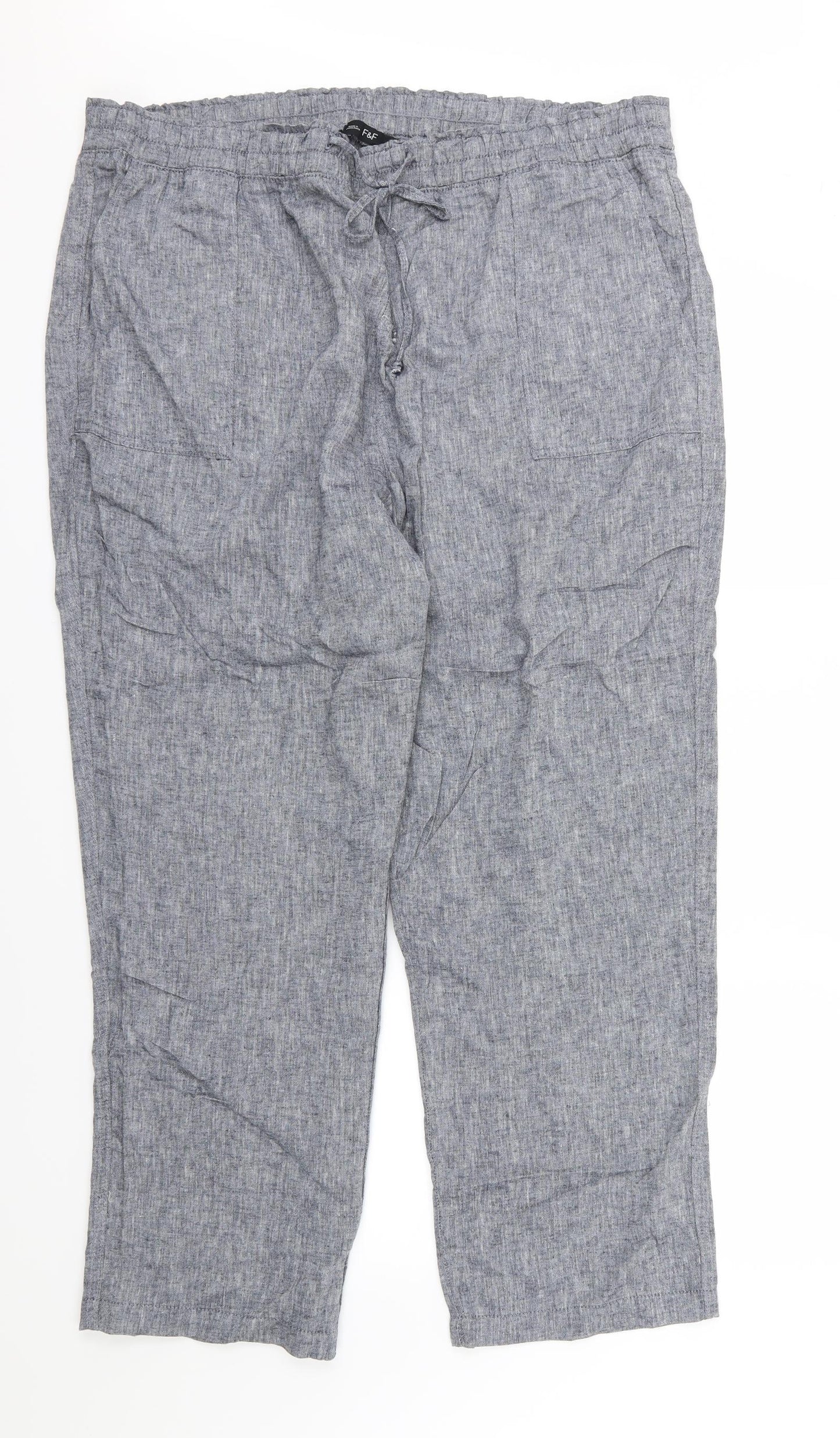 F&F Womens Blue   Trousers  Size 22 L30 in