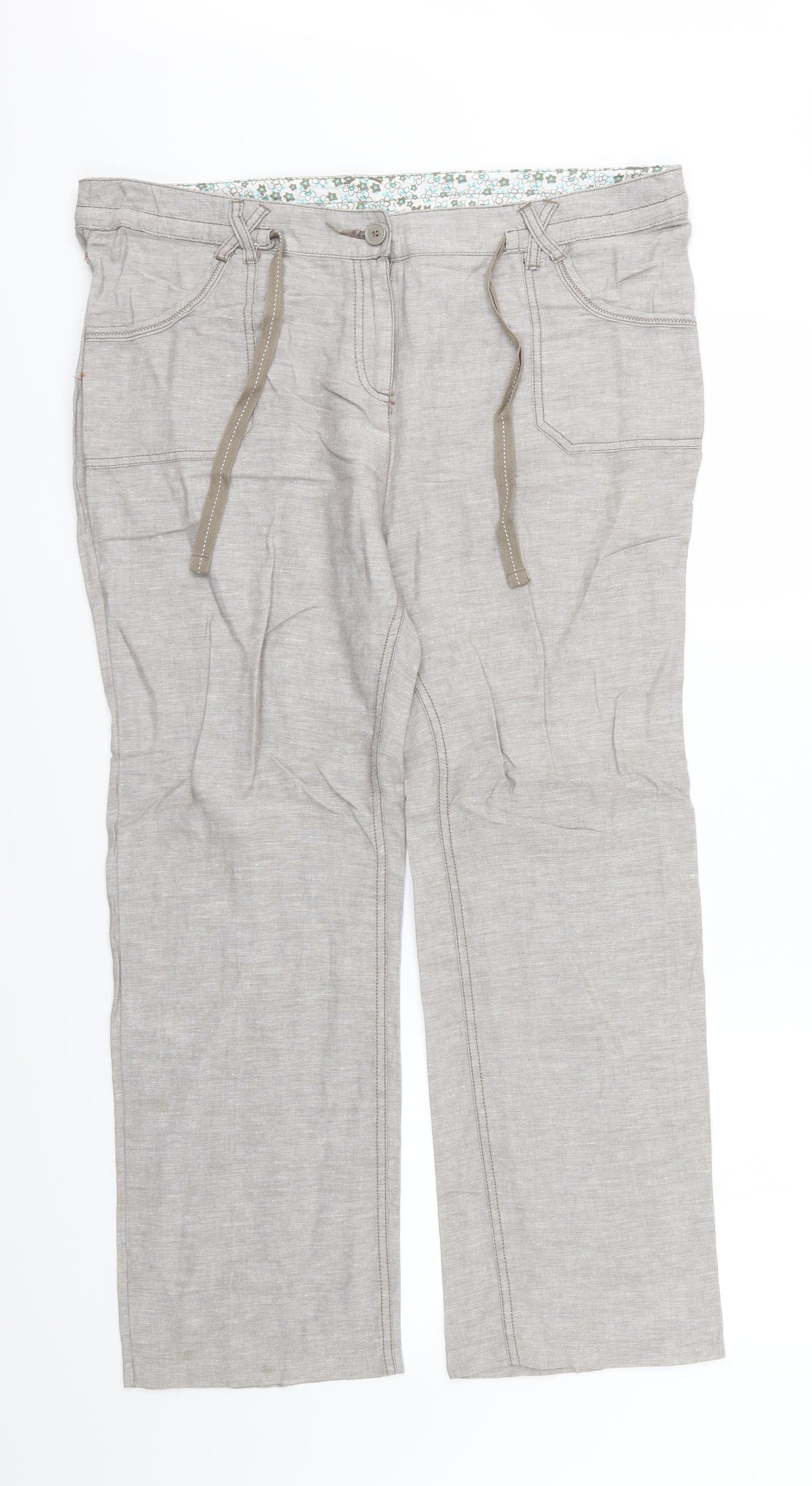 TU Womens Grey   Trousers  Size 16 L27 in