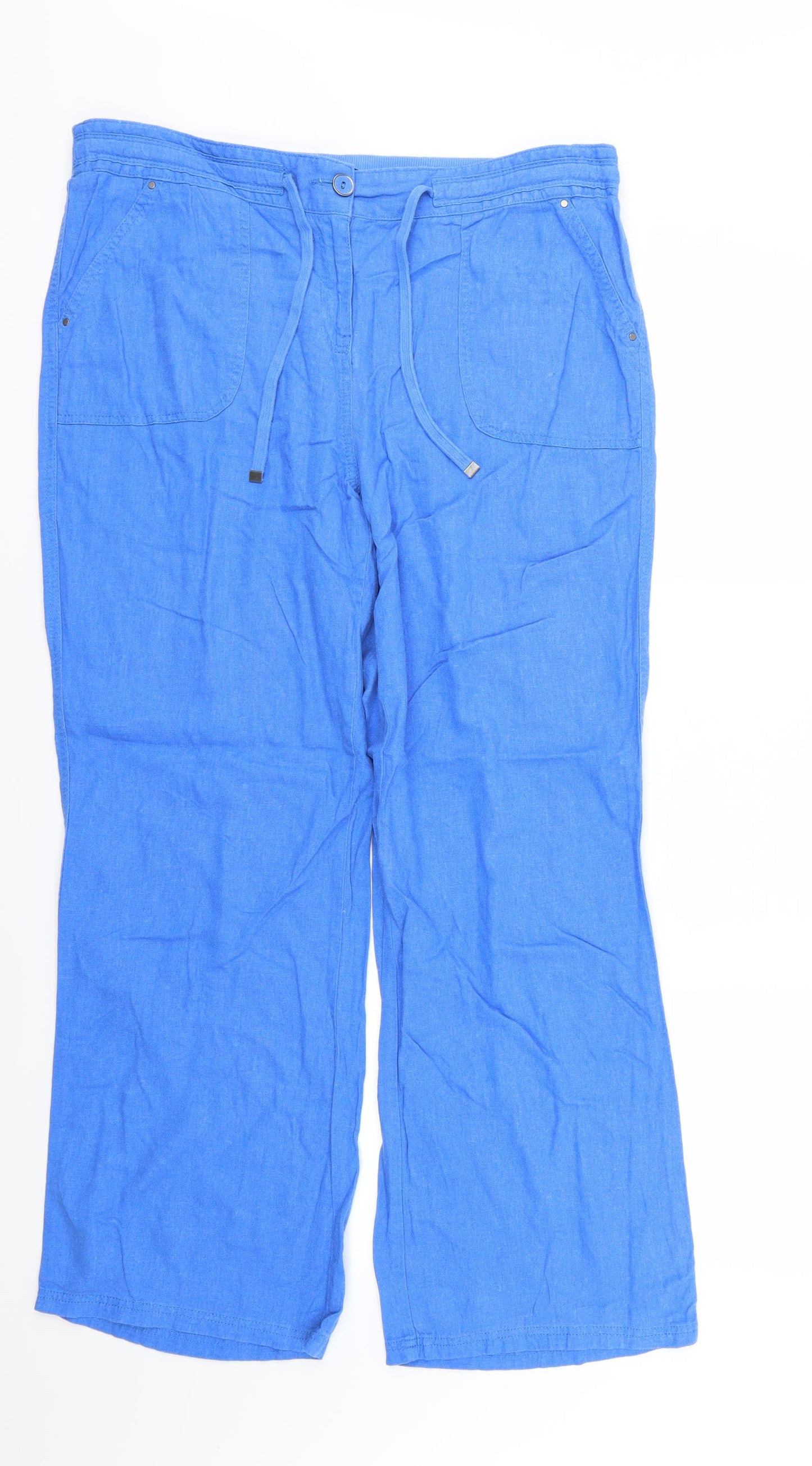 George Womens Blue   Trousers  Size 16 L28 in