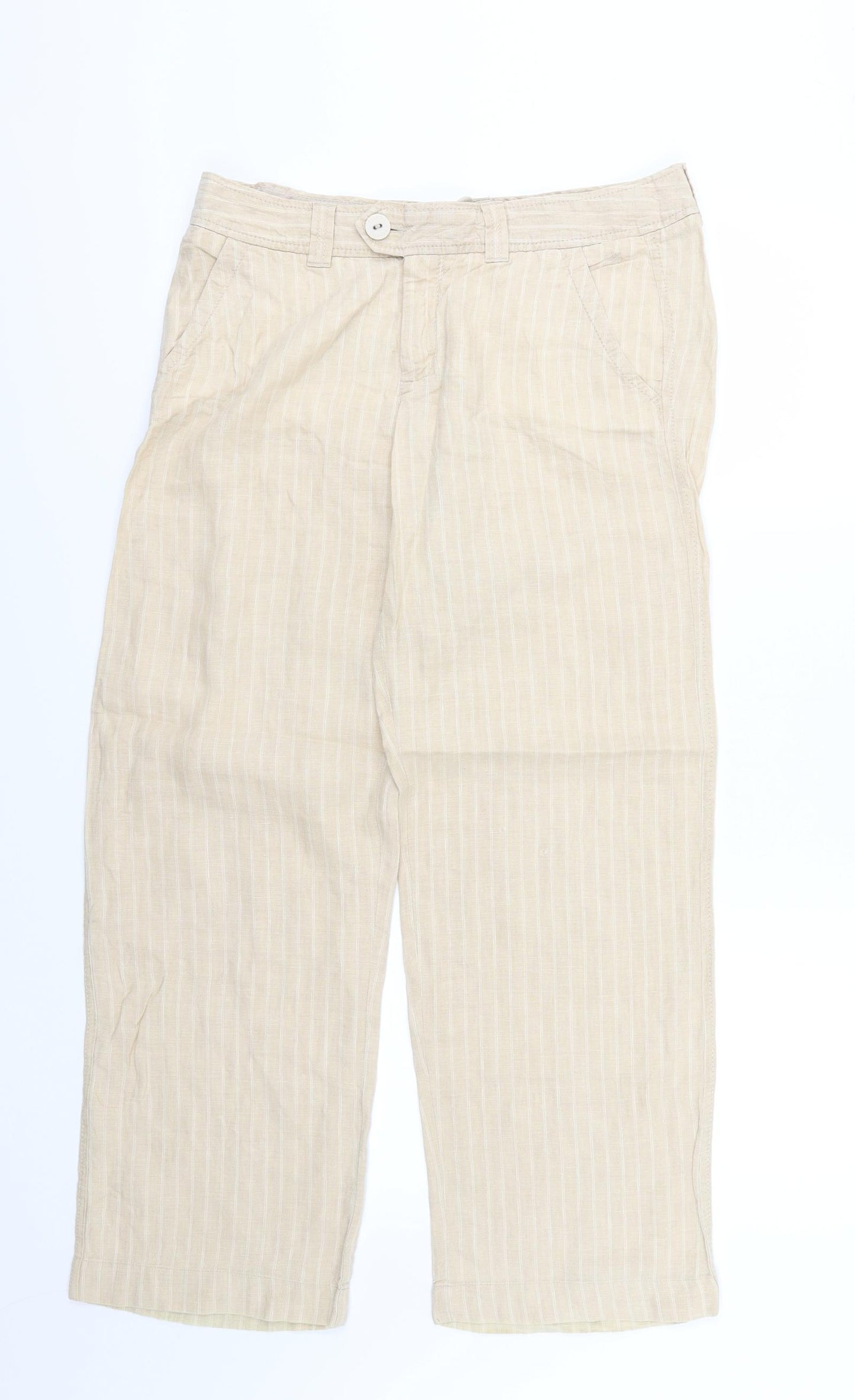 Esprit Womens Brown Striped  Trousers  Size 12 L29 in