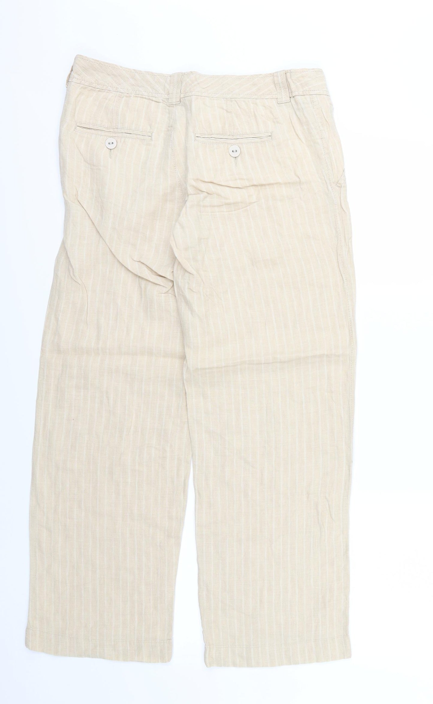 Esprit Womens Brown Striped  Trousers  Size 12 L29 in