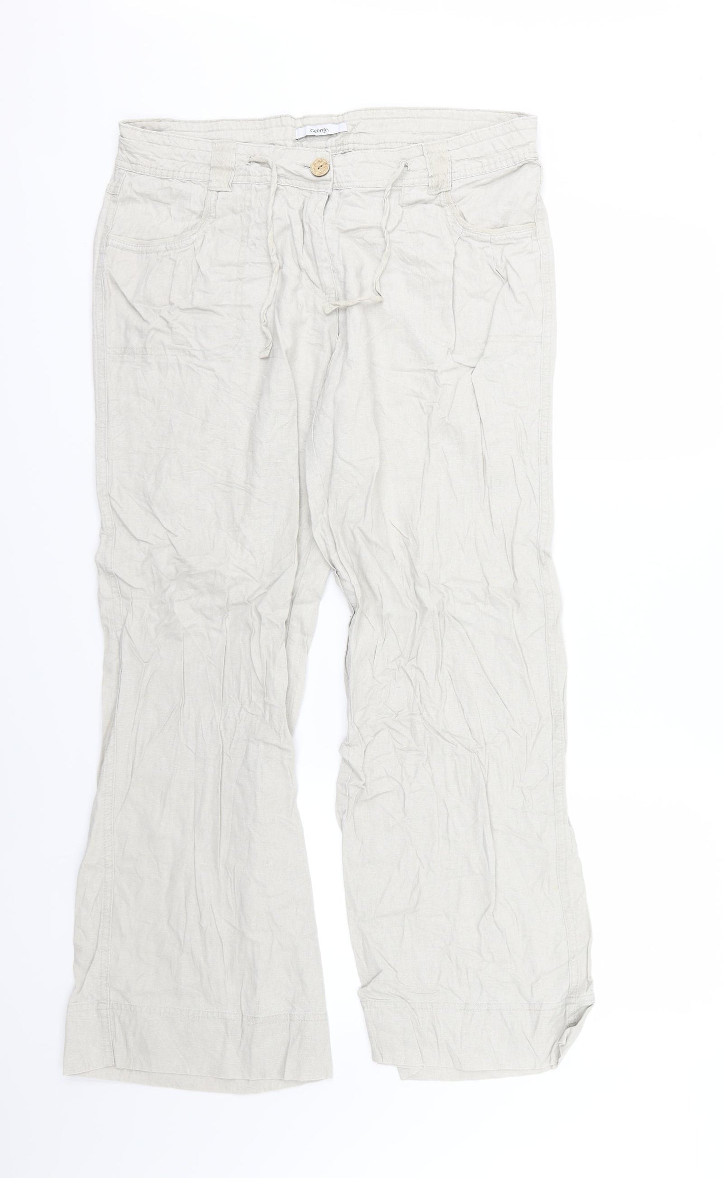 George Womens Beige   Trousers  Size 14 L30 in