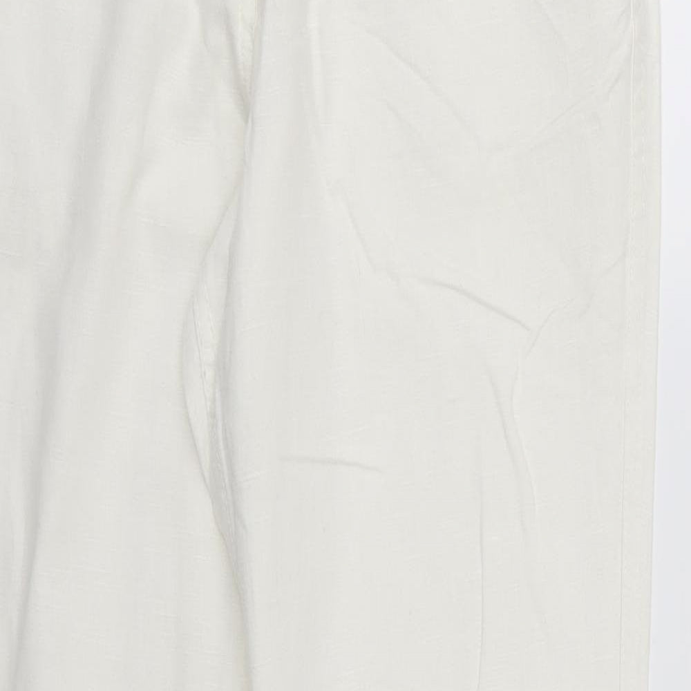 Edeis Womens Ivory   Trousers  Size 12 L32 in