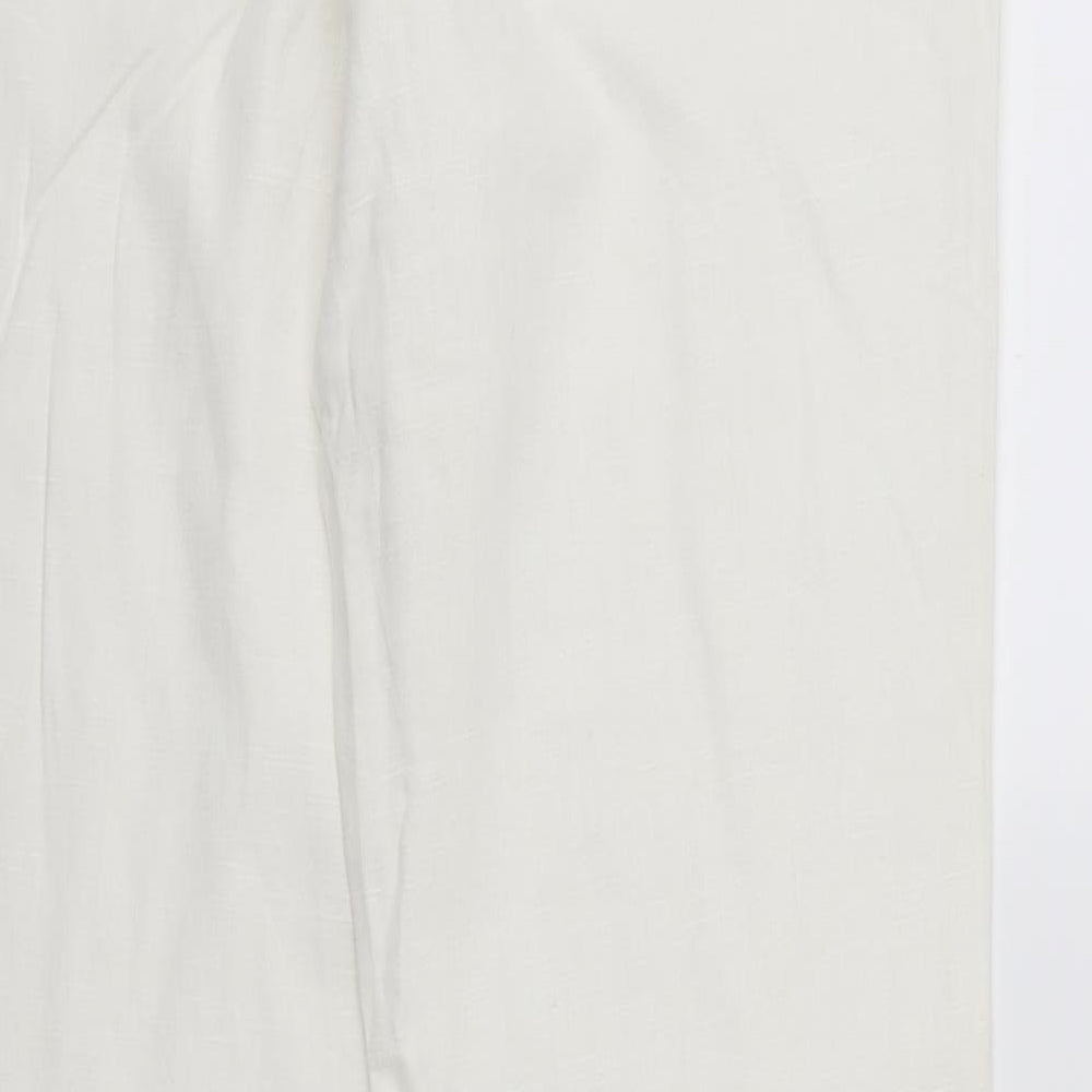 Edeis Womens Ivory   Trousers  Size 12 L32 in