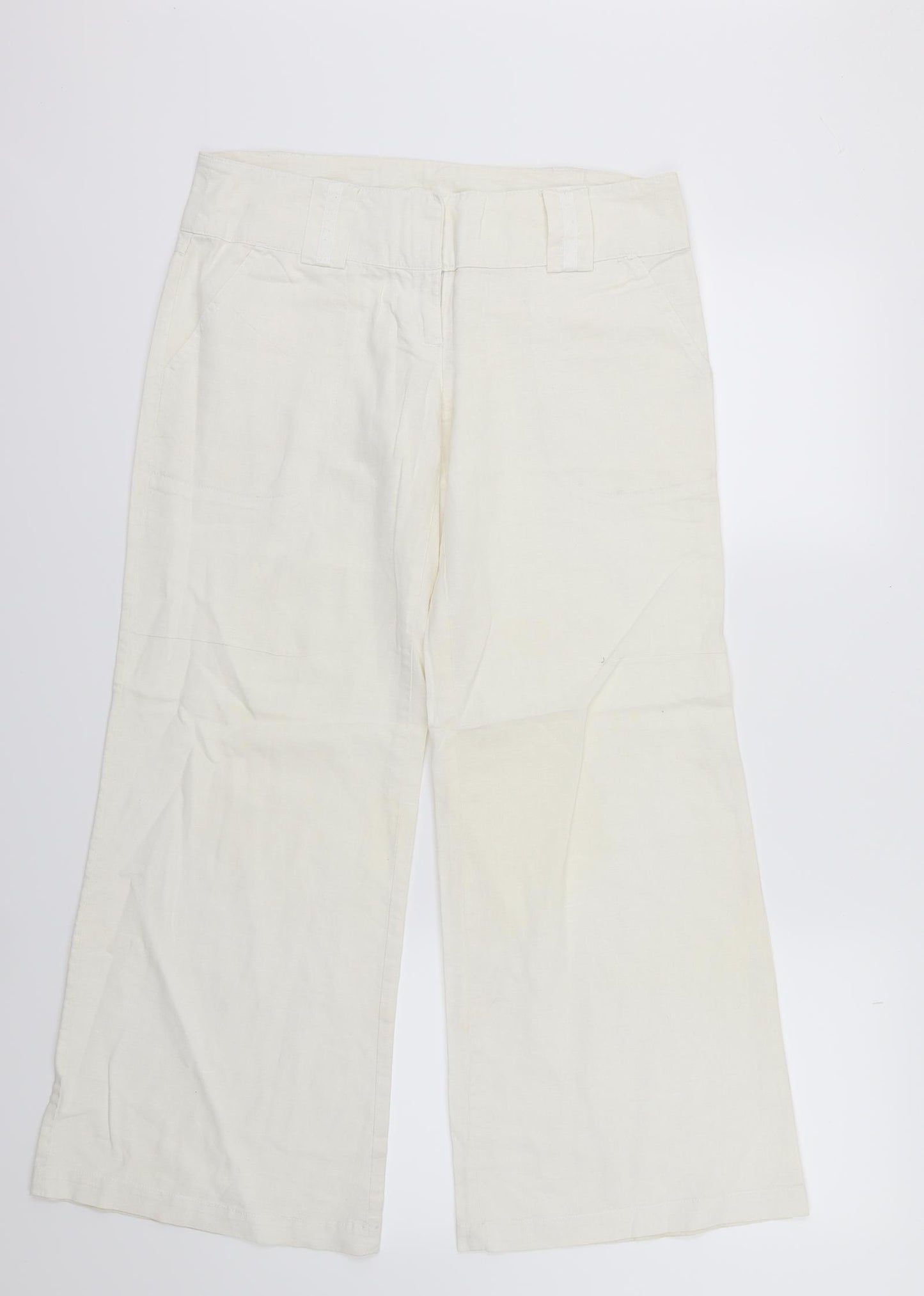 NEXT Womens White   Trousers  Size 10 L27 in