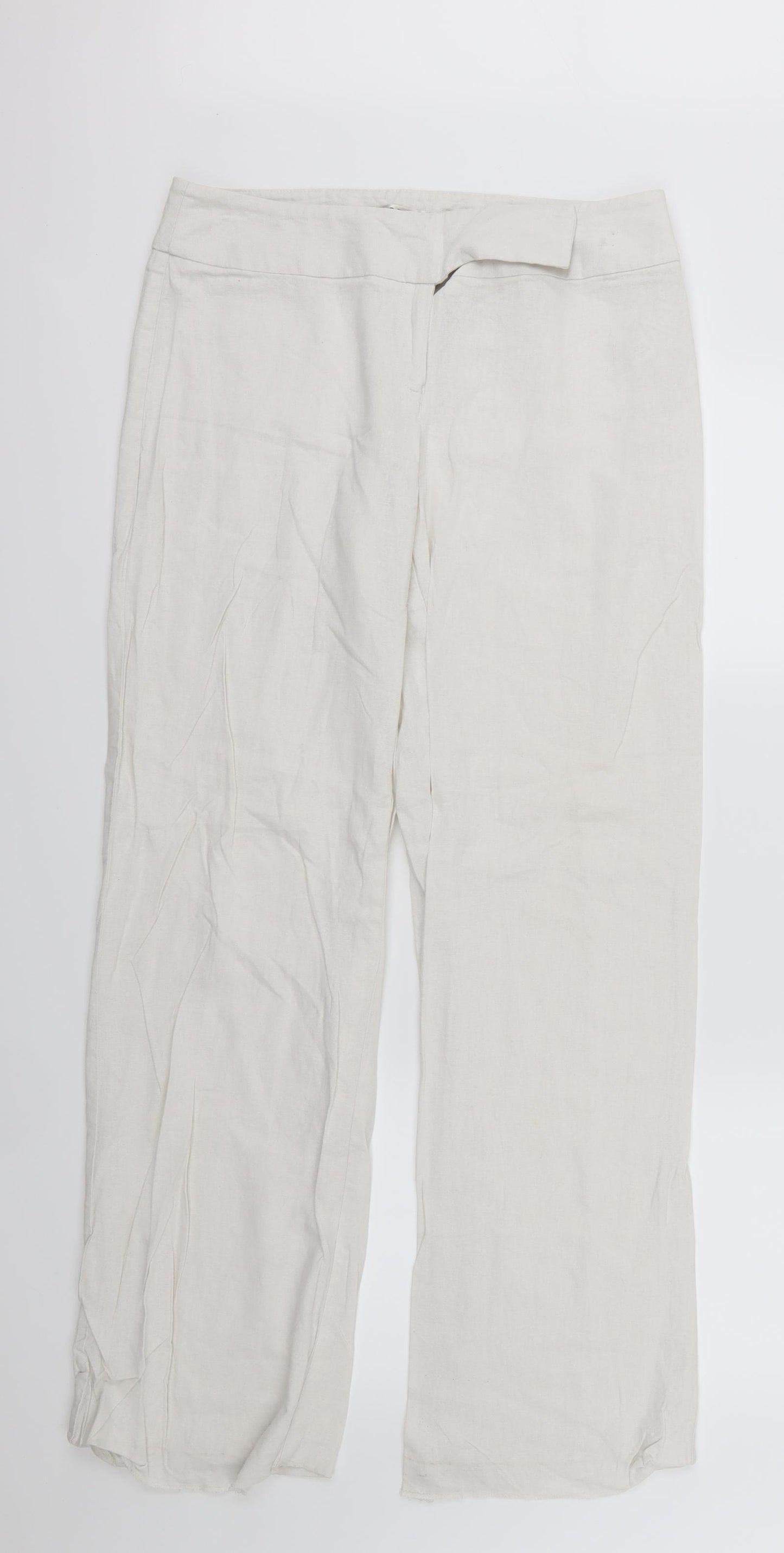 George Womens Ivory   Trousers  Size 12 L31 in