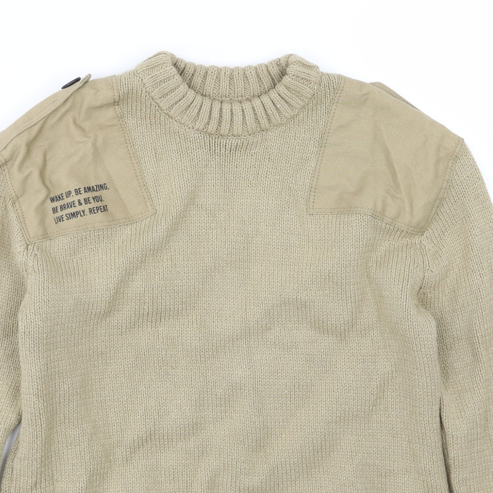 Zara Boys Brown  Knit Pullover Jumper Size 11-12 Years