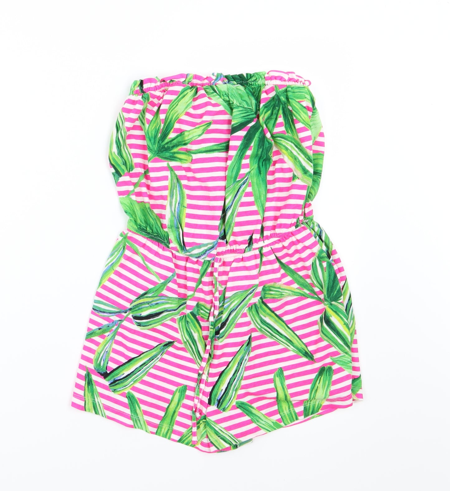 Papaya Womens Pink Striped Jersey Playsuit One-Piece Size S