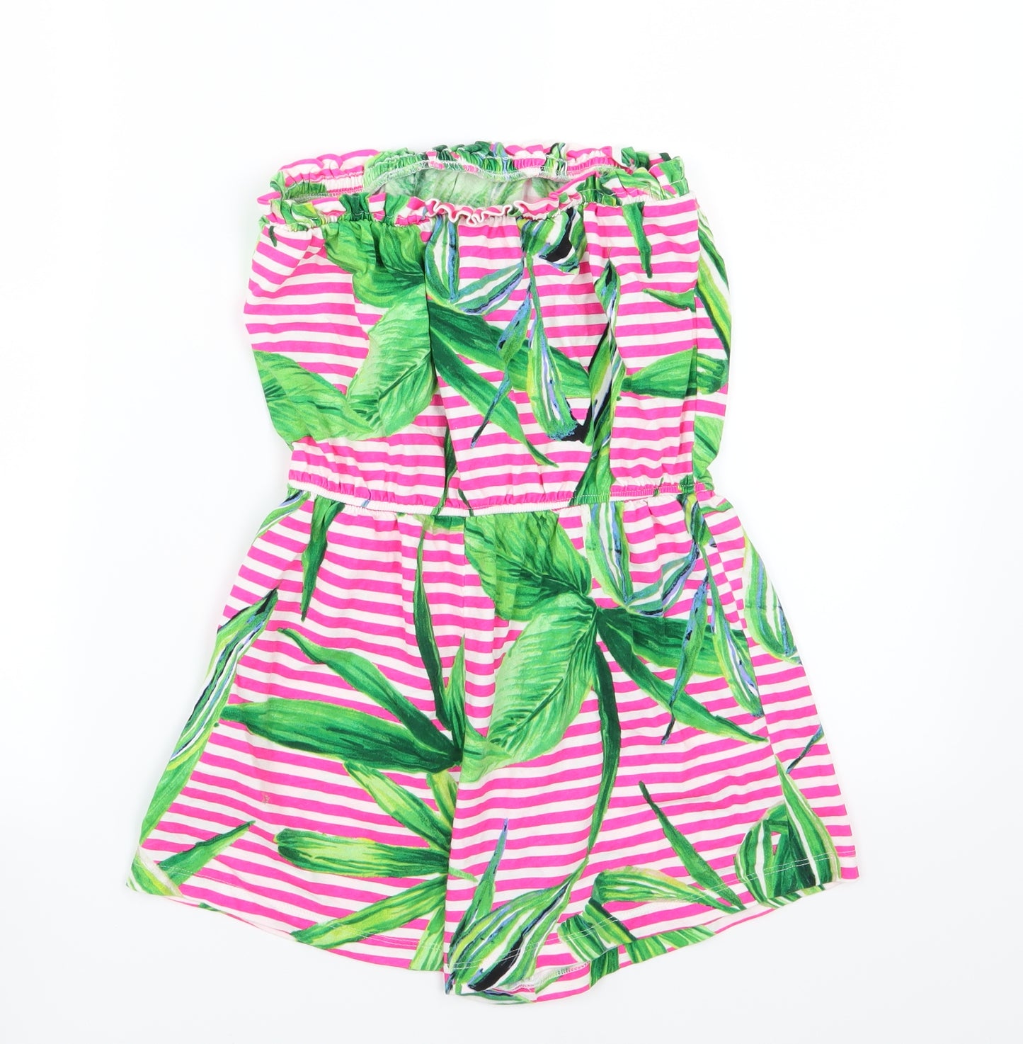 Papaya Womens Pink Striped Jersey Playsuit One-Piece Size S