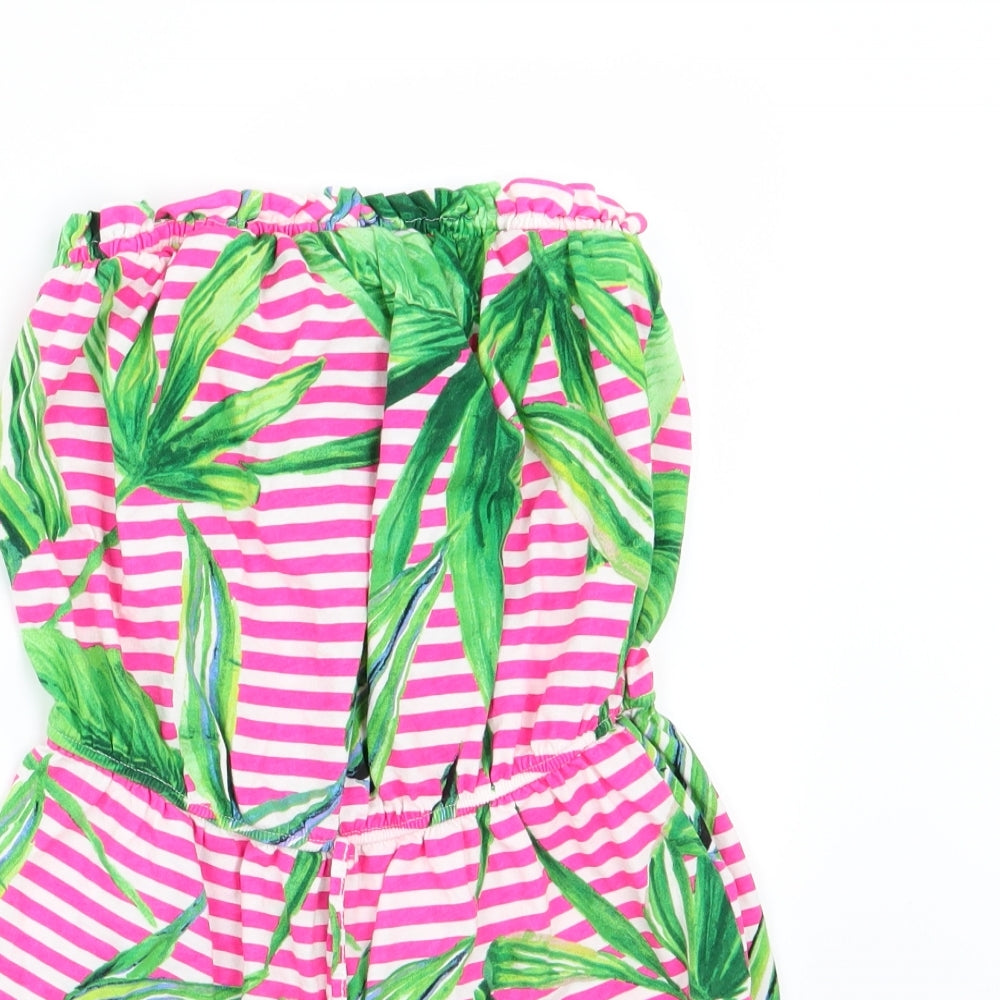 Papaya Womens Pink Striped Jersey Playsuit One-Piece Size S