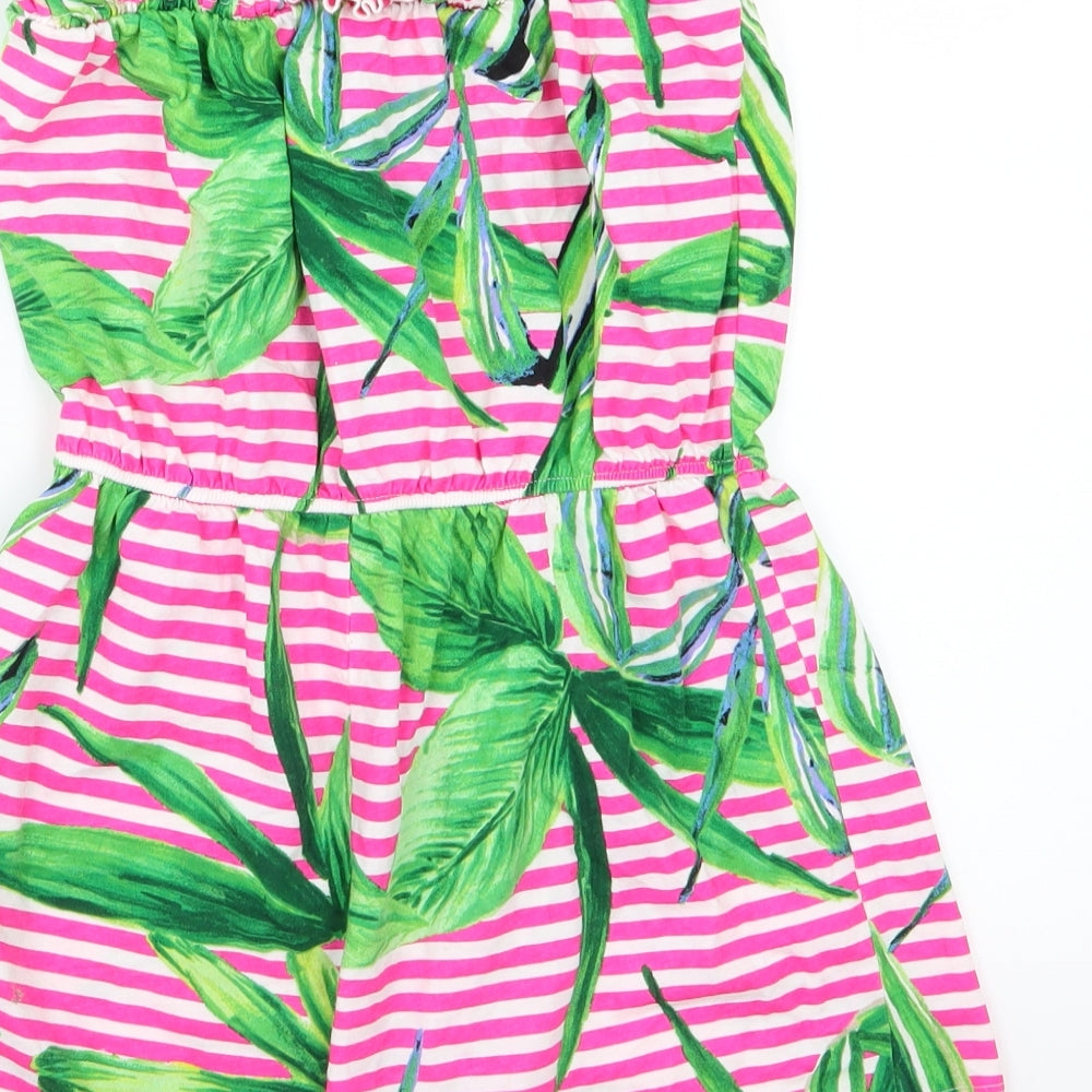 Papaya Womens Pink Striped Jersey Playsuit One-Piece Size S