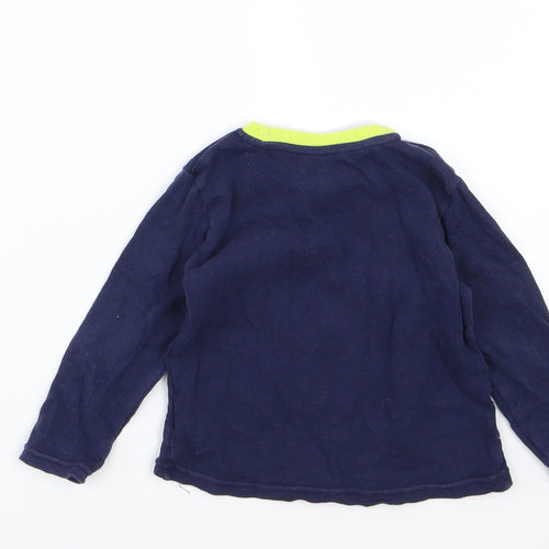 Primark Boys Blue  Jersey Basic T-Shirt Size 12-18 Months  - Dino friends