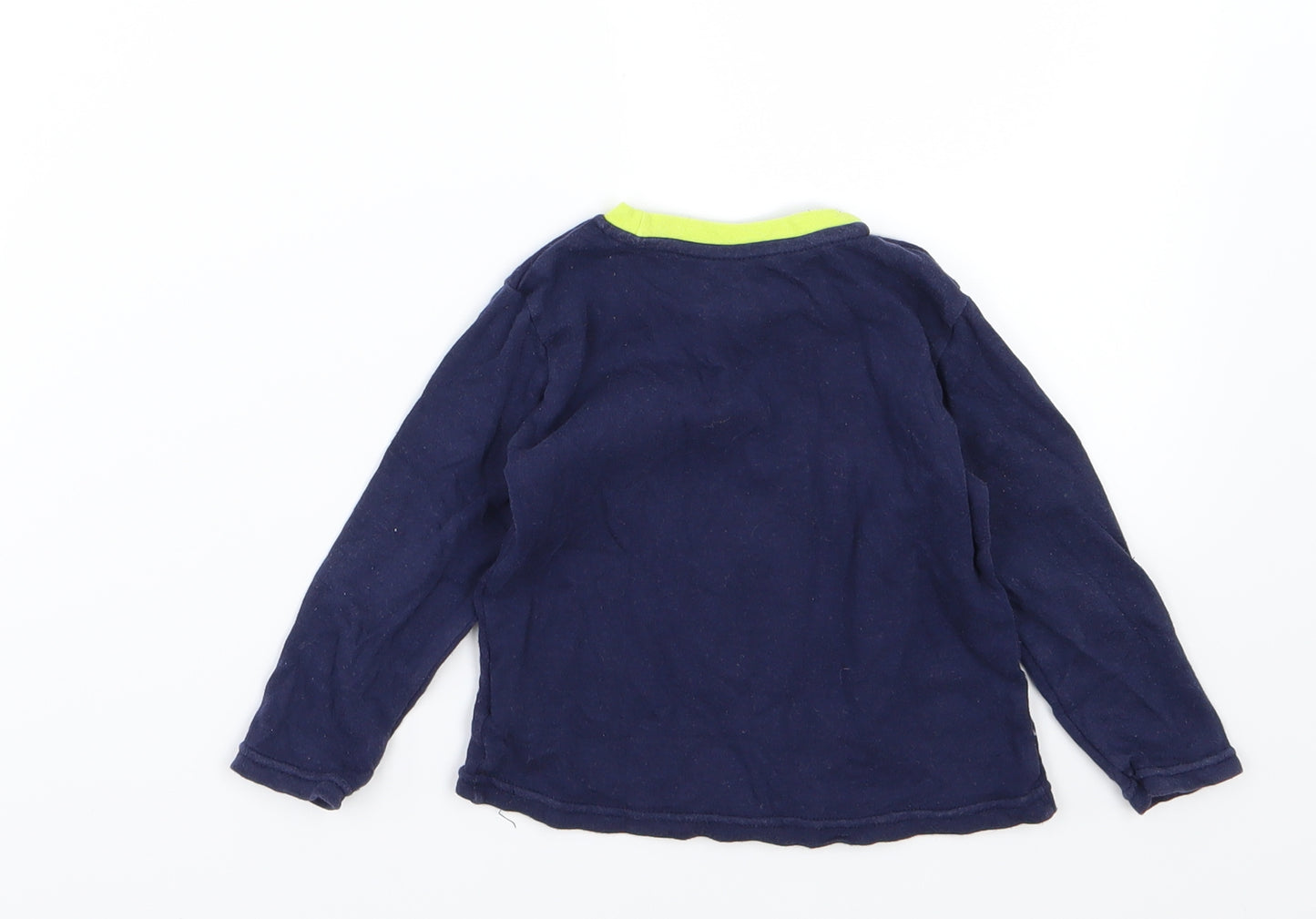 Primark Boys Blue  Jersey Basic T-Shirt Size 12-18 Months  - Dino friends