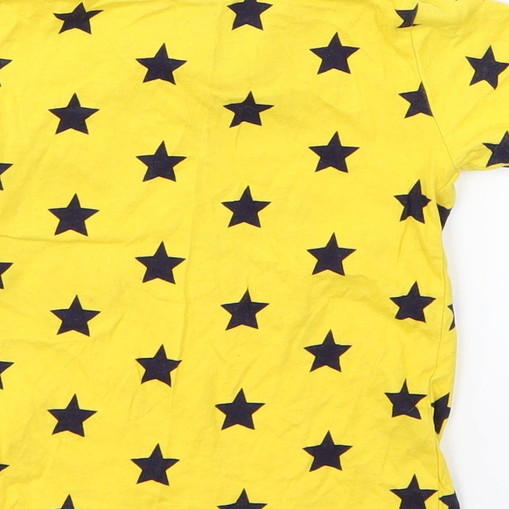 Primark Baby Yellow  Jersey Basic T-Shirt Size 12-18 Months  - Star Print