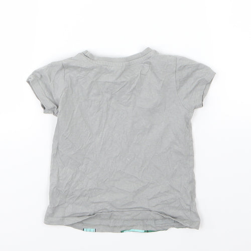 So Cute Boys Grey  Jersey Basic T-Shirt Size 12-18 Months  - Croc