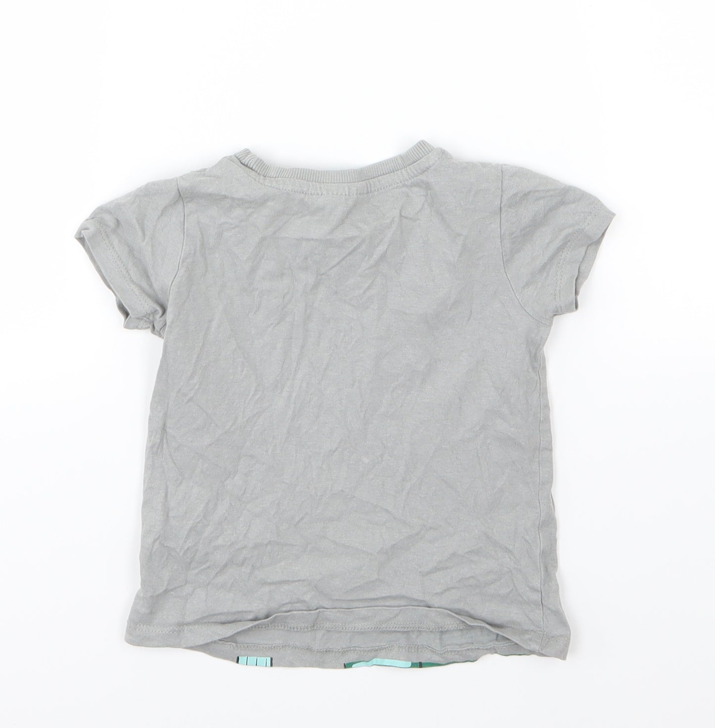 So Cute Boys Grey  Jersey Basic T-Shirt Size 12-18 Months  - Croc